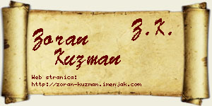 Zoran Kuzman vizit kartica